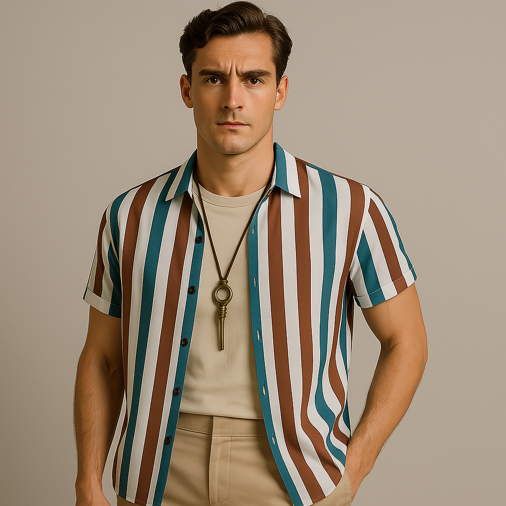 Camisa Casual Masculina Vizencci Trop