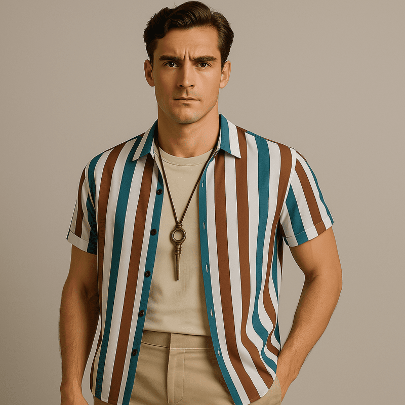 Camisa Casual Masculina Vizencci Trop