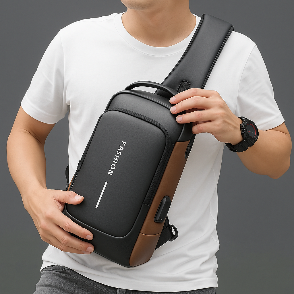 Bolsa de Ombro com Carregamento Usb Vizencci